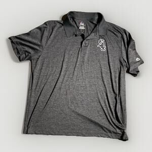 Majestic Cool Base Chicago White Sox Polo Shirt 2XL Gray Short Sleeve MLB